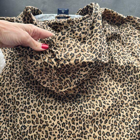 Children’s Place Rain Jacket Windbreaker Girl XL Animal Print Hooded Quarter Zip - Picture 10 of 16